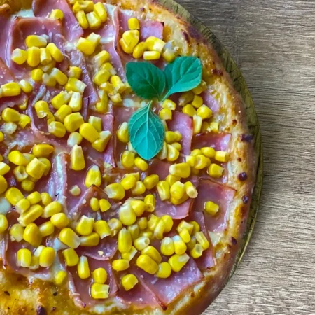 Pizza jamon maiz