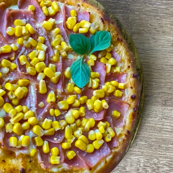 Pizza jamon maiz